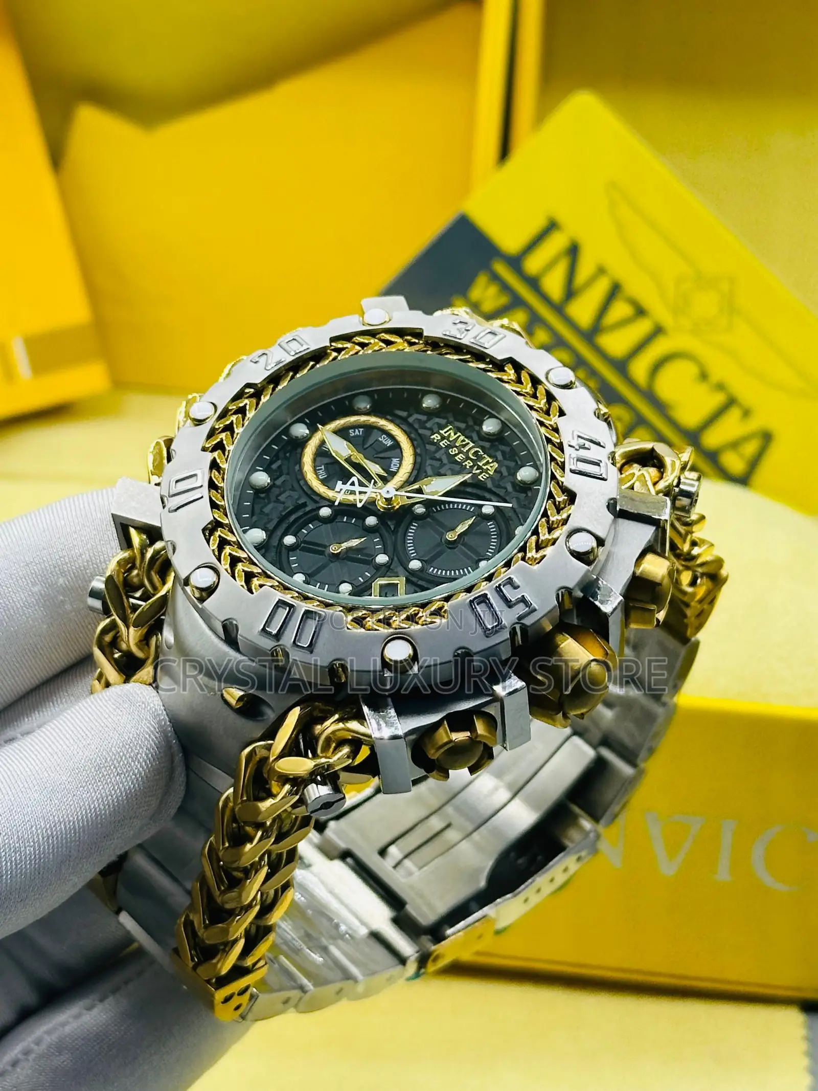 Invicta Quality Luxury Men Automatic Engine Wristwatch