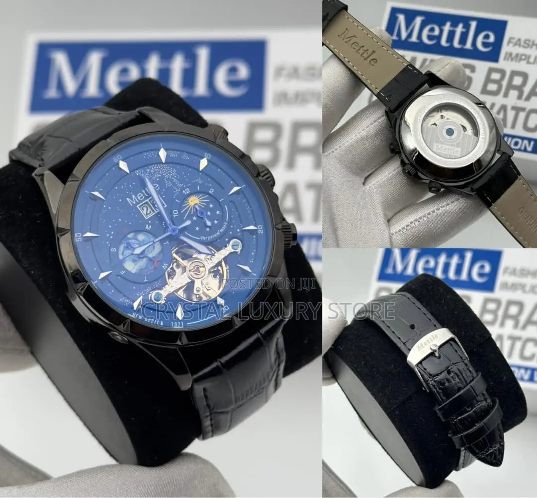 Mettle Quality Luxury Men Genuine Leather Wristwatch