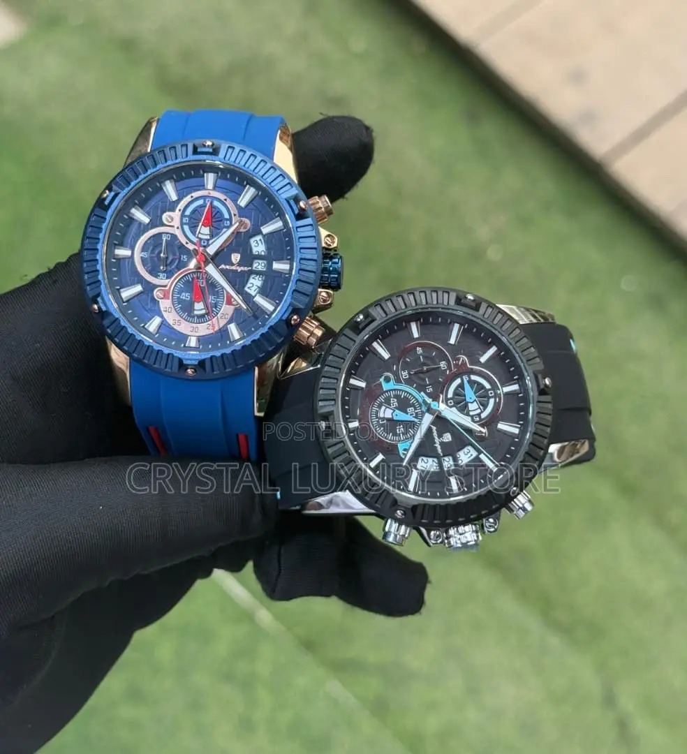 Poedagar Quality Men Rubber Strap Wristwatch