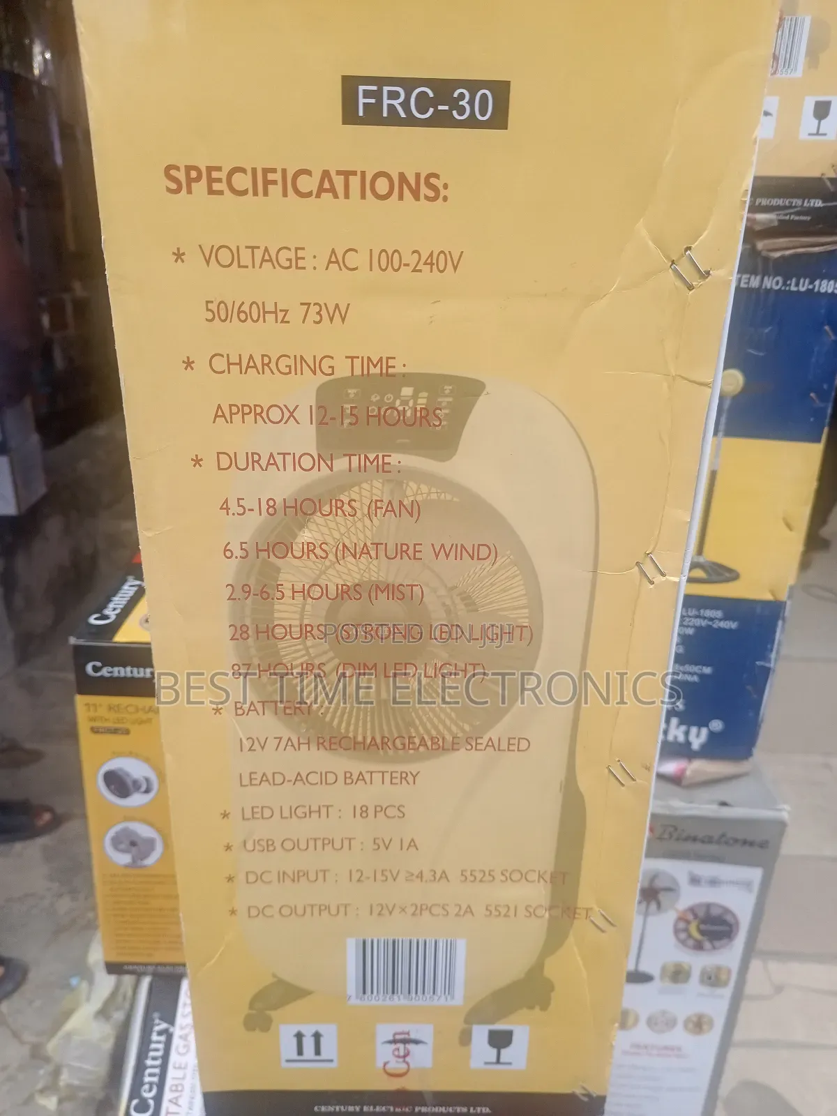 Century Evaporative Mist Rechargeable Fan