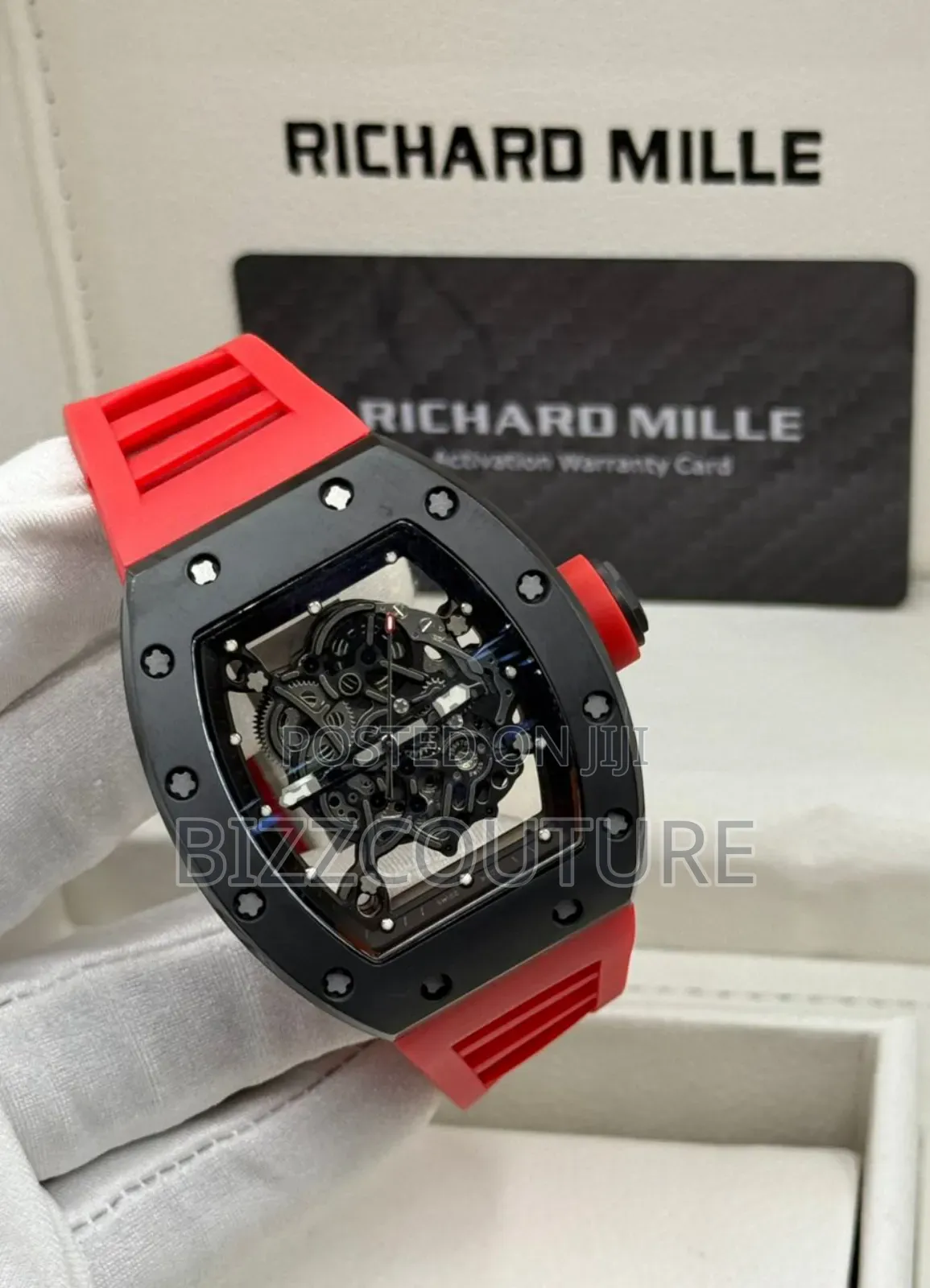 Original Richard Mille Red Rubber Strap, Mechanical Watch