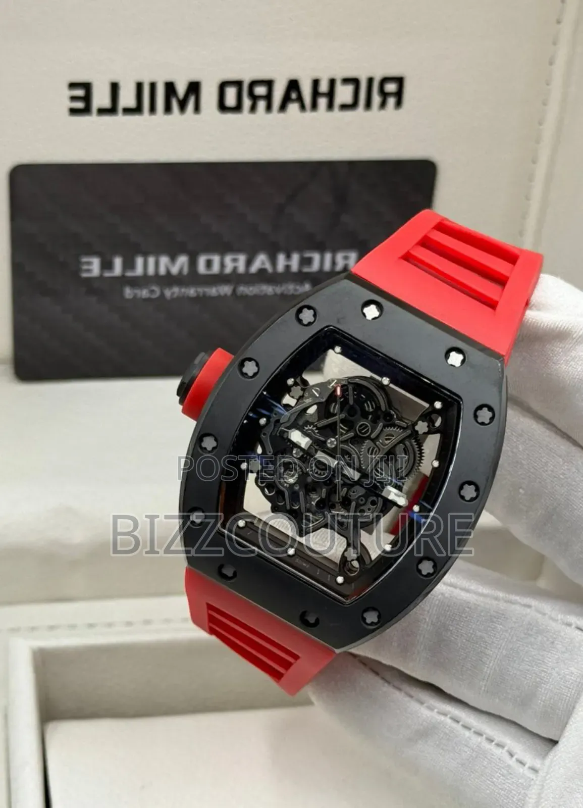 Original Richard Mille Red Rubber Strap, Mechanical Watch