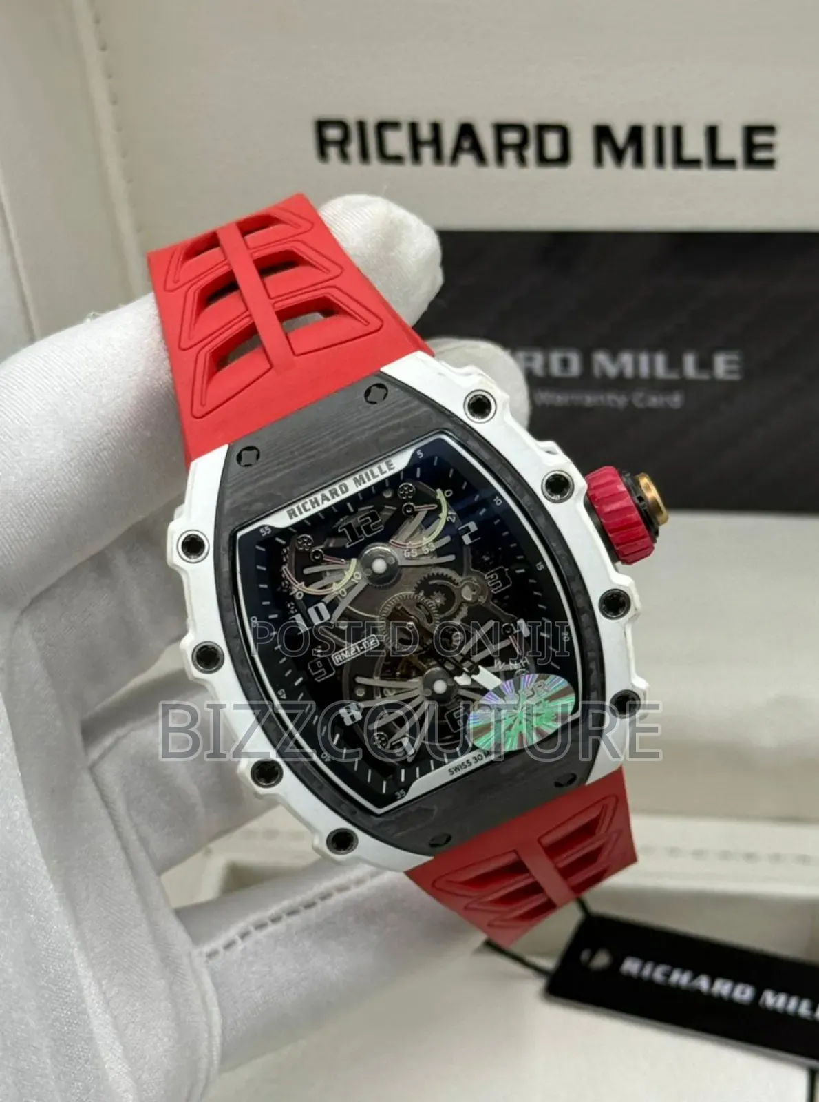 Original Richard Mille Red Rubber Strap, Mechanical Watch