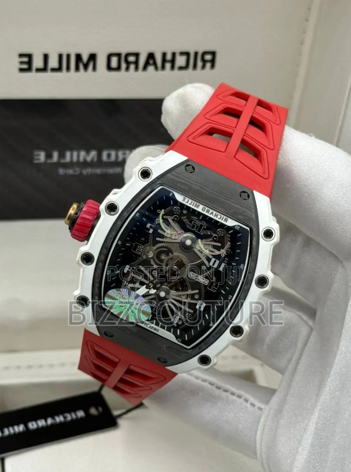 Original Richard Mille Red Rubber Strap, Mechanical Watch