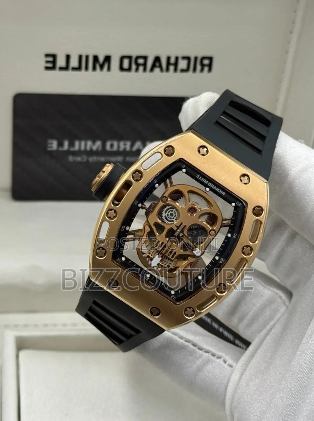 Original Richard Mille Black Rubber Strap, Mechanical Watch in Store