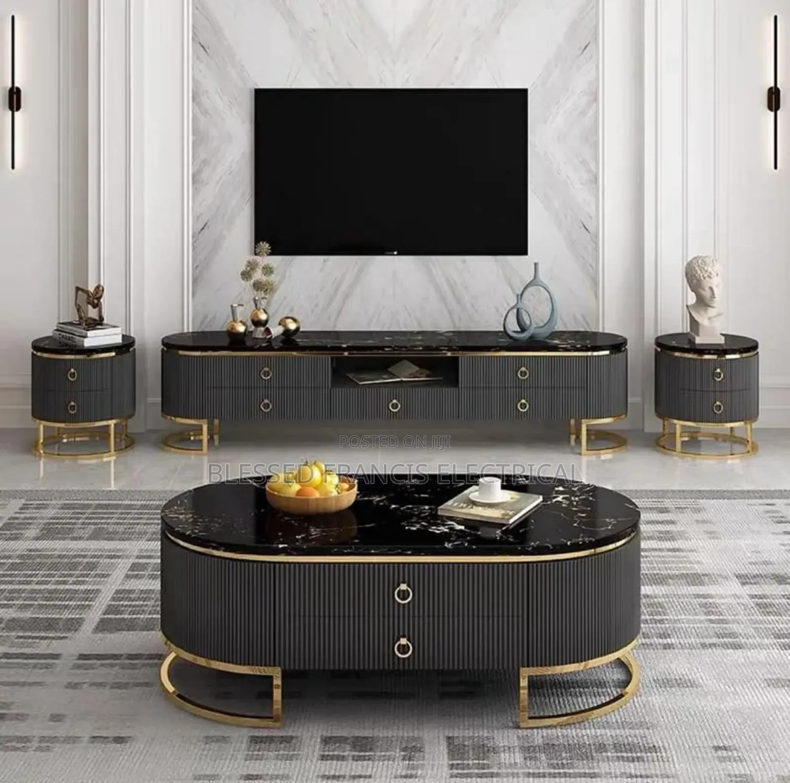 Luxury Set of Tv Stand and Center Table