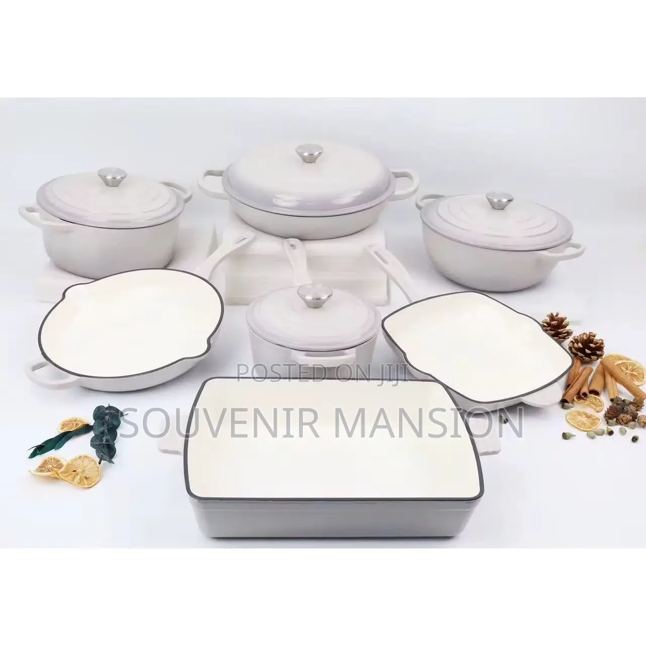 Enamel Pot Cast Iron Pot Set Seven-Piece Set Saucepan