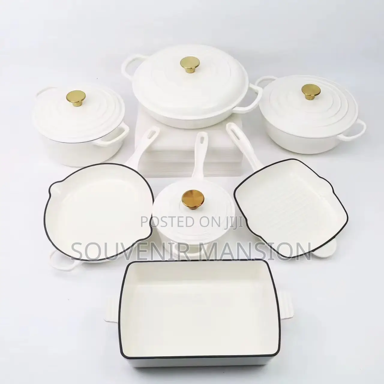 Enamel Pot Cast Iron Pot Set Seven-Piece Set Saucepan