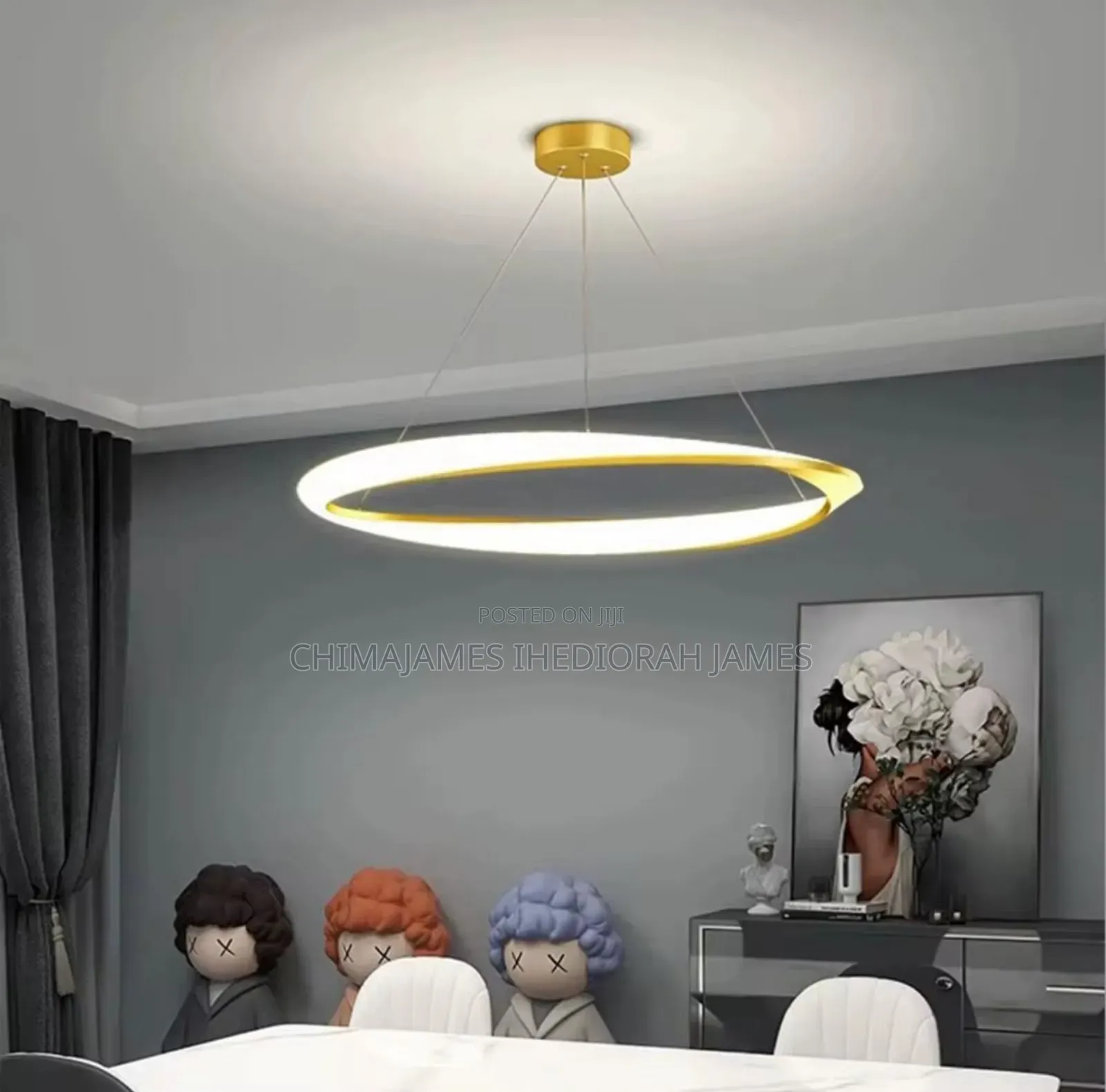 Sandyha Modern Nordic Minimalist Chandeliers Led Ring Art Lamp For
