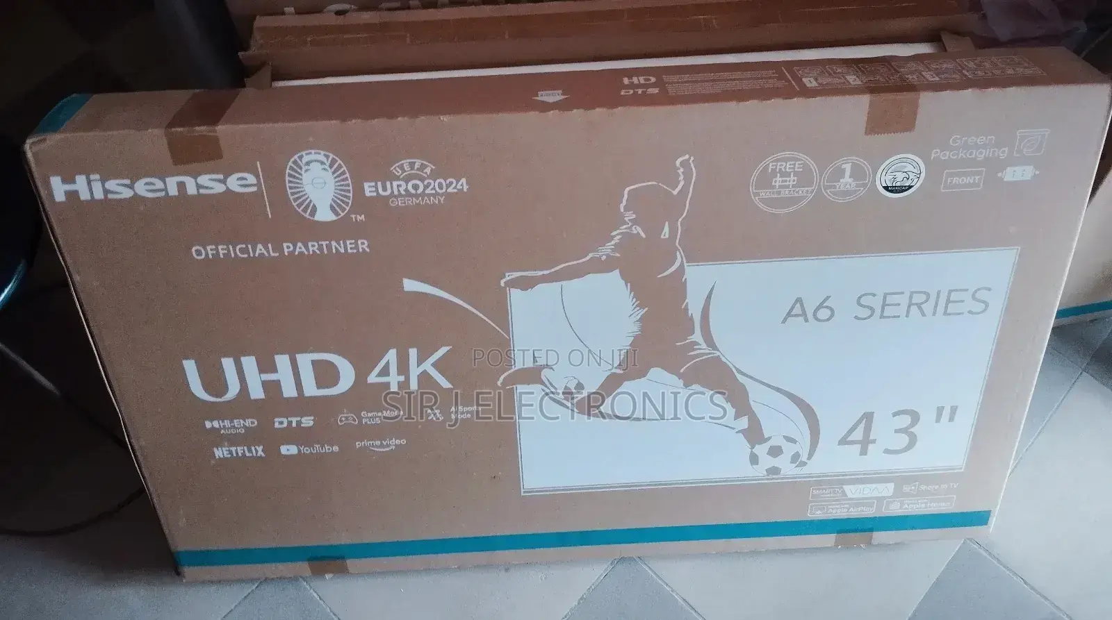 43" Hisense 4k Uhd Smart Tv + Netflix + Youtube + Warranty