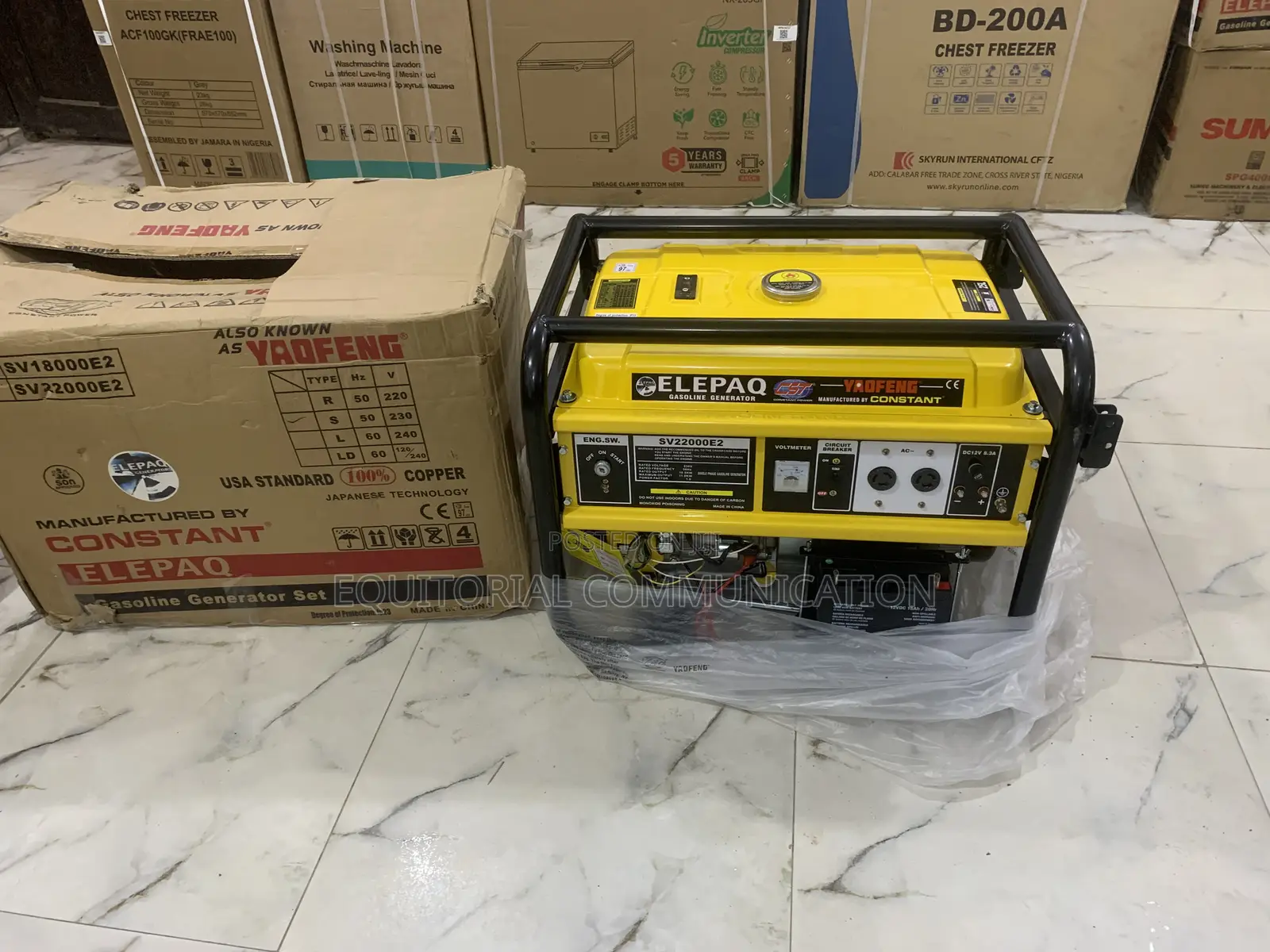 Elepaq 11kva Sv22000e2 Constant Petrol Generator