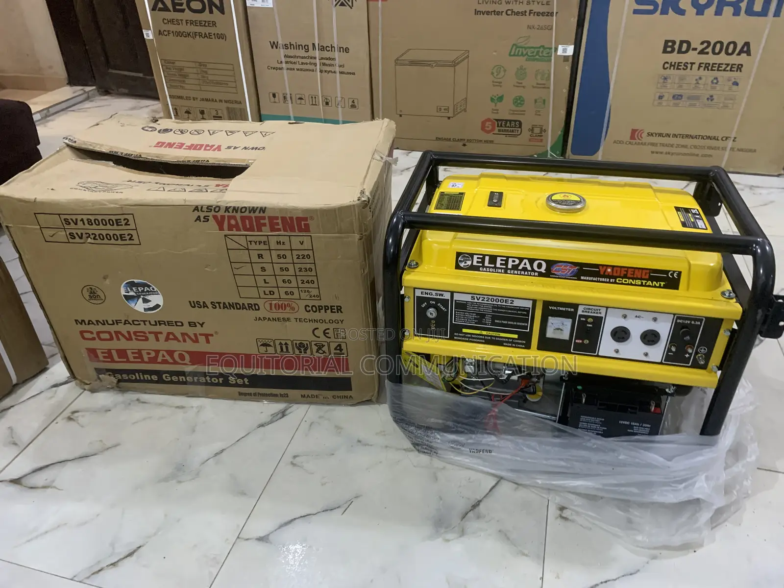 Elepaq 11kva Sv22000e2 Constant Petrol Generator