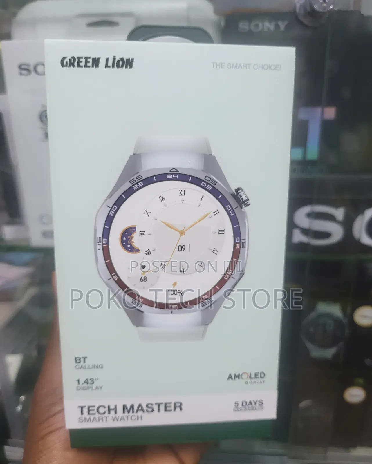 Green Lion Tech Master Smart Watch-white