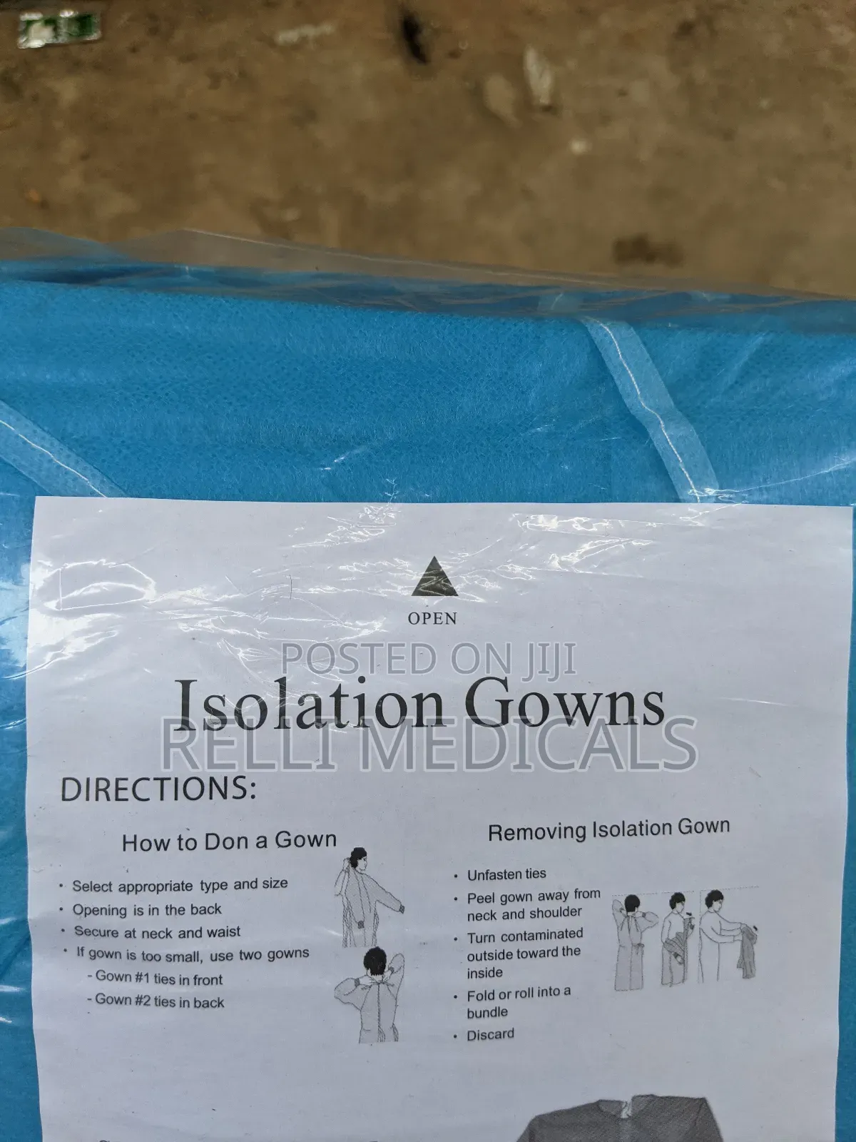 Isolation Gown Blue and Yellow (Pack of 10)