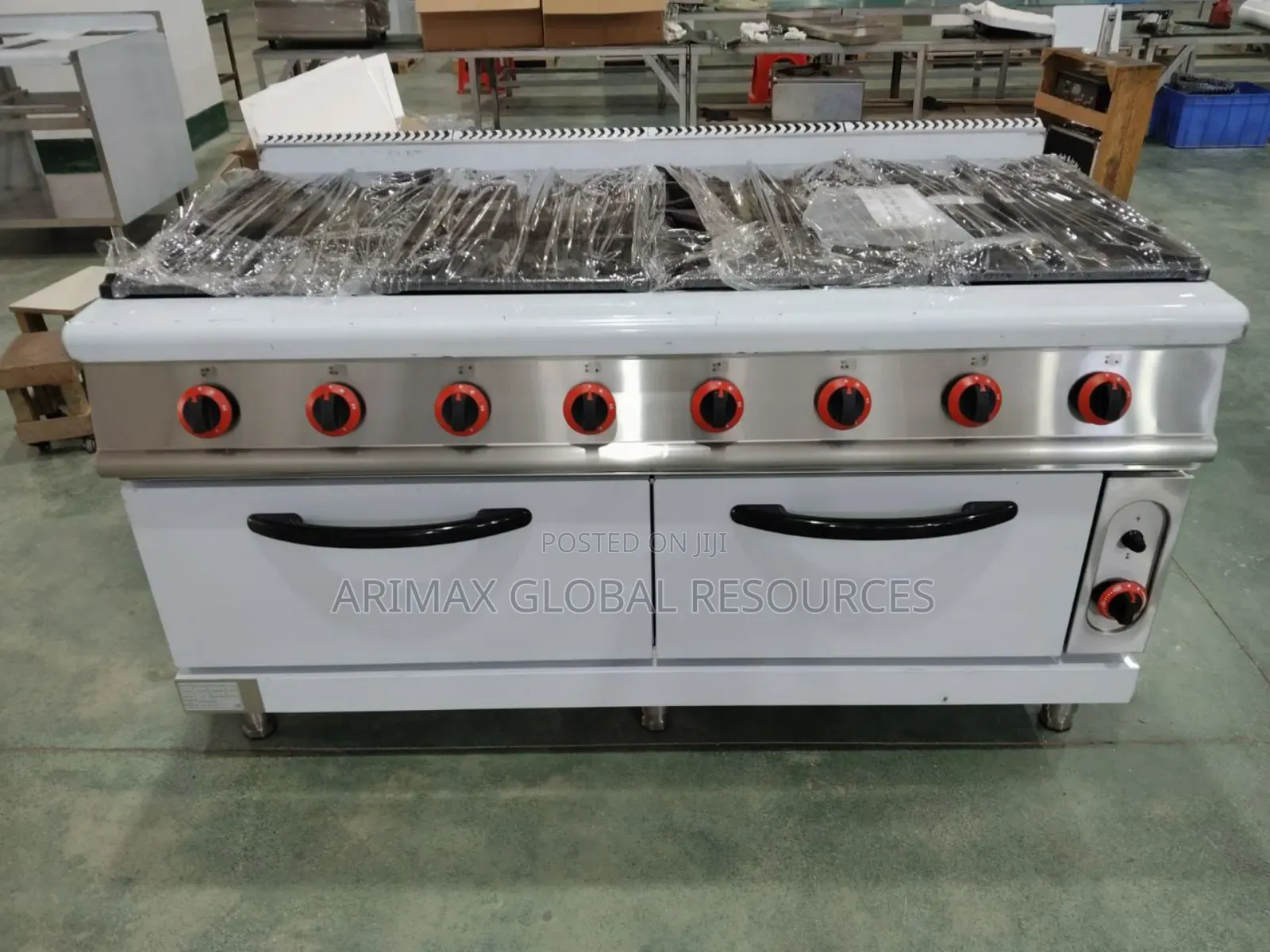 8 Burners Industrial Gas Cooker With Oven