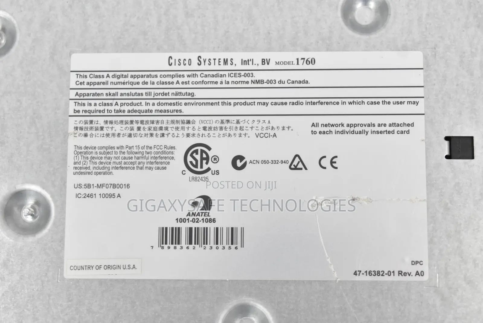 Cisco 1760 4-Port 10/100 Wired Router