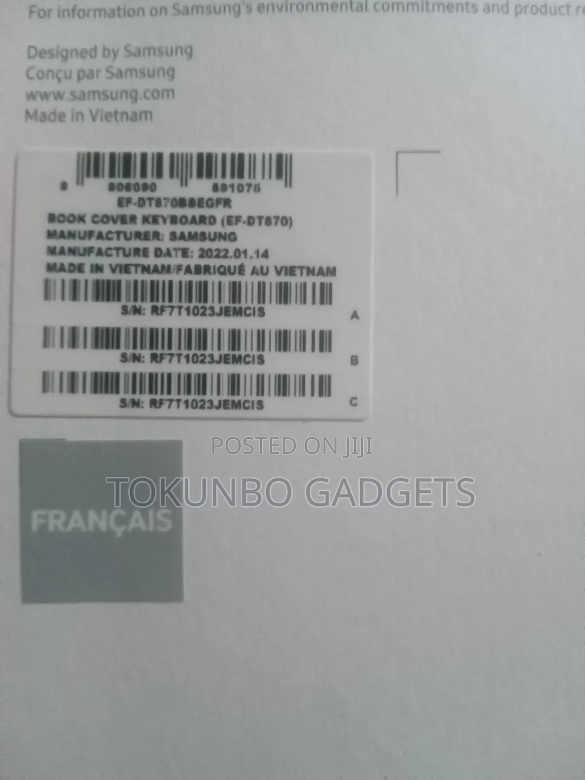 Genuine Samsung Galaxy Tab S7 Book Cover /Keyboard