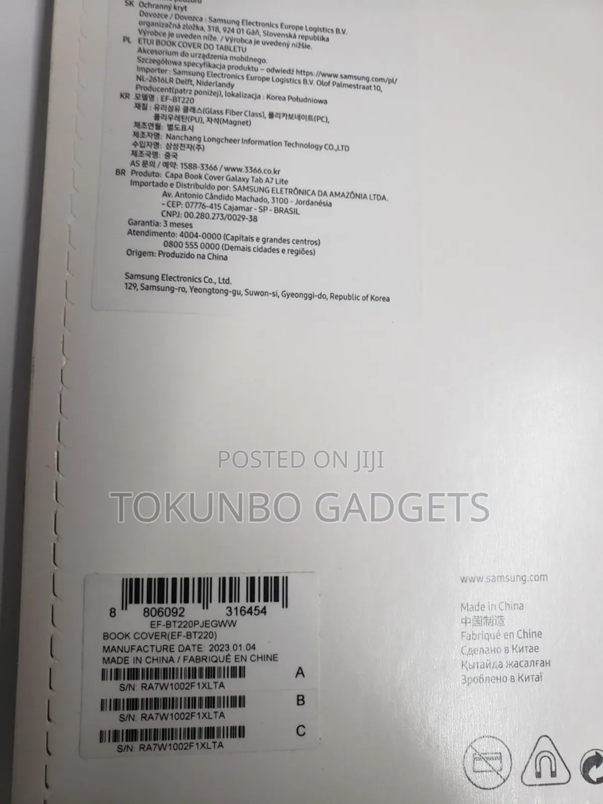 Official Genuine Samsung Galaxy Tab A7 Book Cover Case