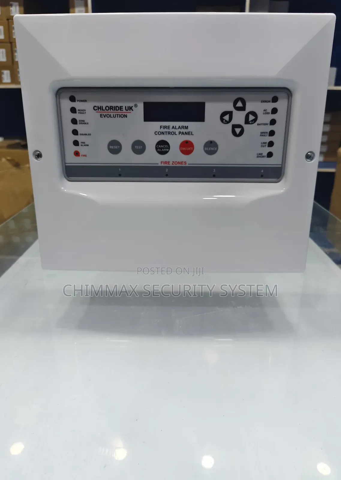 4 Zone Chloride Uk Evolution Fire Alarm Panel With Screen Display