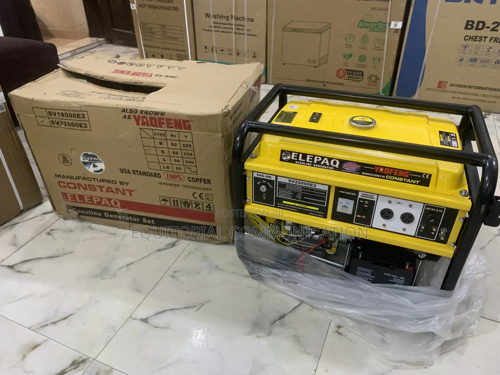 Elepaq Petrol Generator – 11kva, 4-Stroke Engine