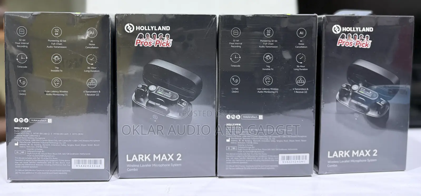 Hollyland Lark Max 2 ( 4 Transmitters And 1 Receiver) Wireless Combo