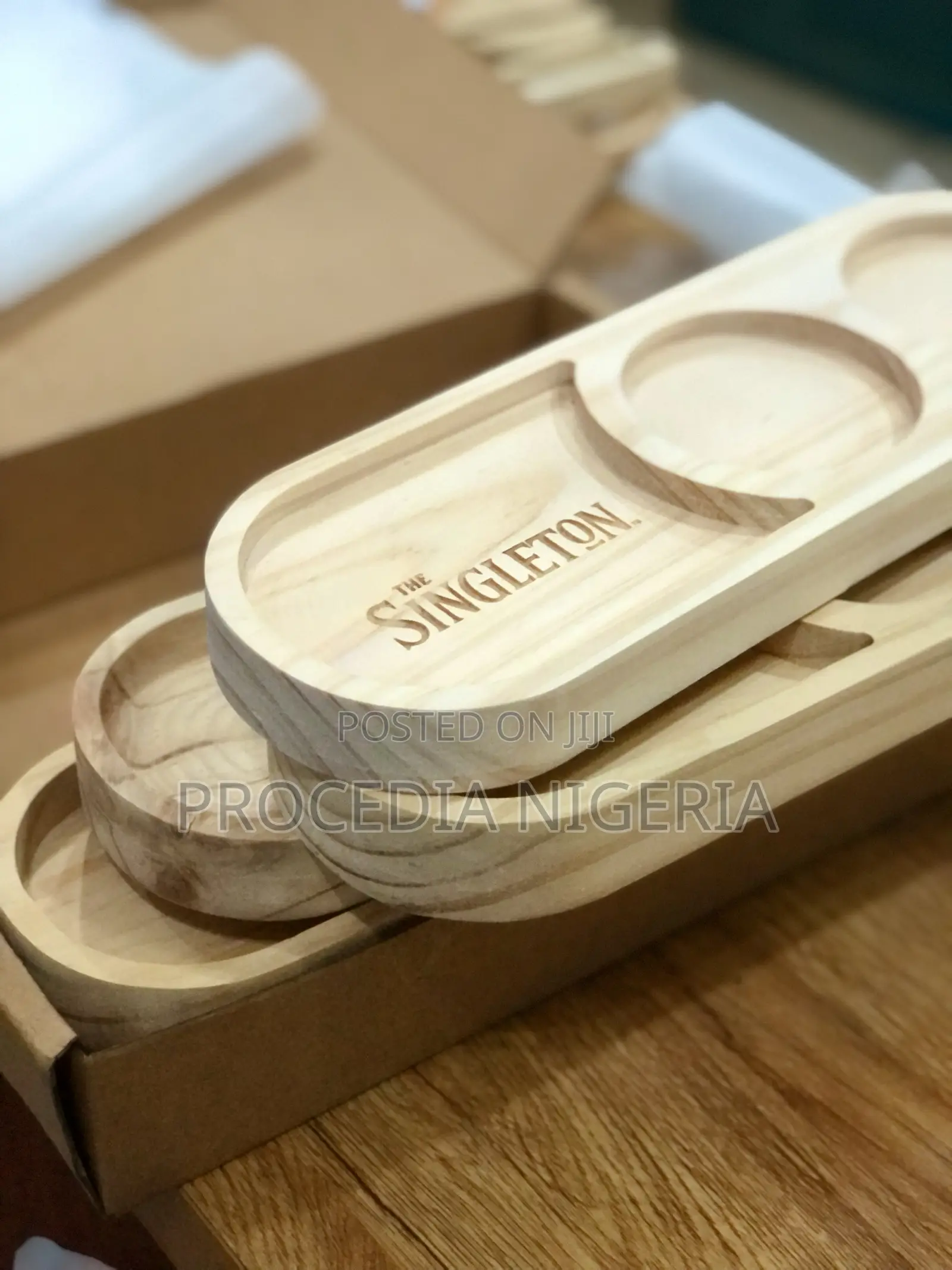 Whisky Tasting Tray Bar Glass, Bottle Nut Compartment Tray