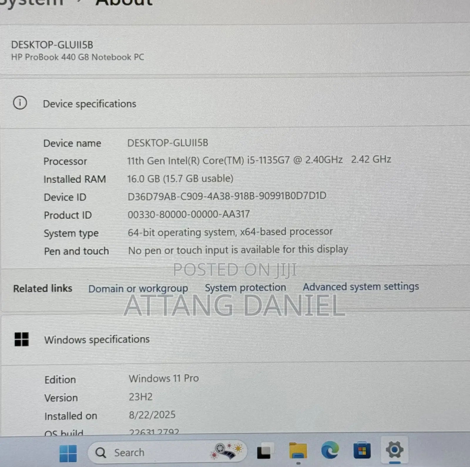 Laptop HP ProBook 440 G8 16GB Intel Core I5 SSD 256GB