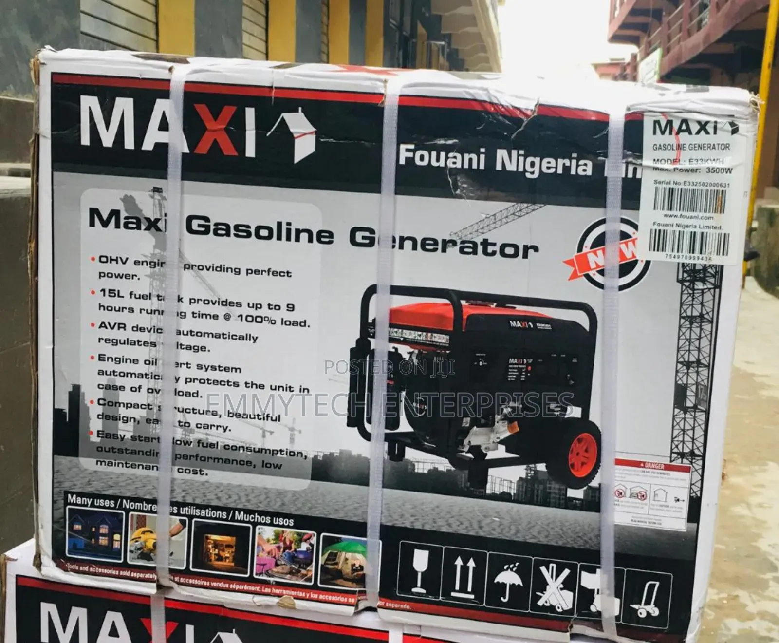 High Quality Maxi Petrol Generator 5kva 100% Copper Wire