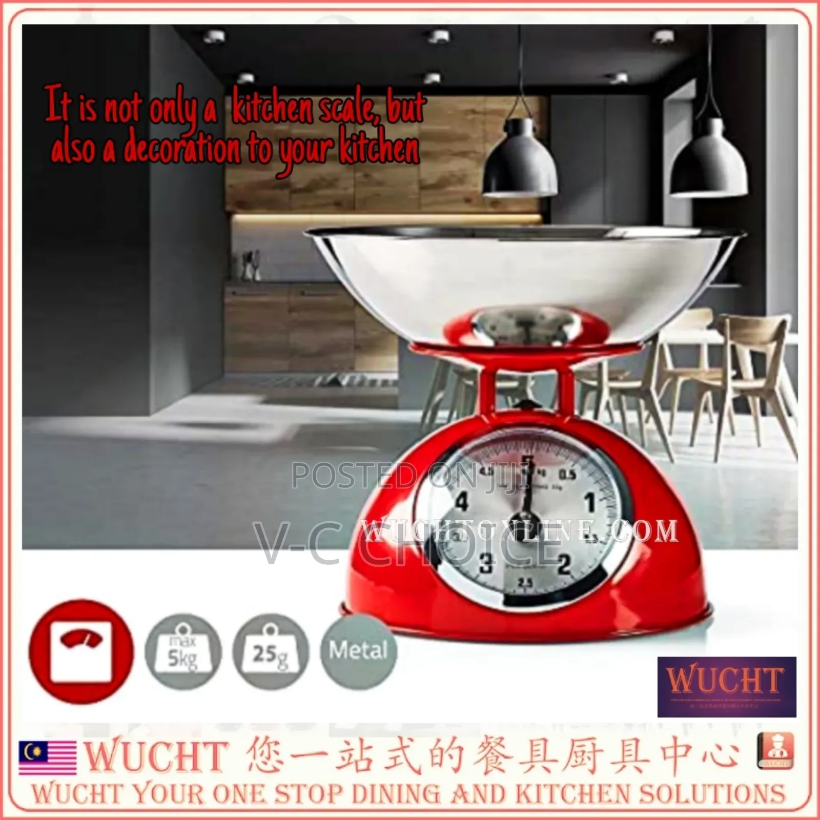 Camry Manual Kitchen Scale - 5kg For Homes, Hotels, And Restaurants
