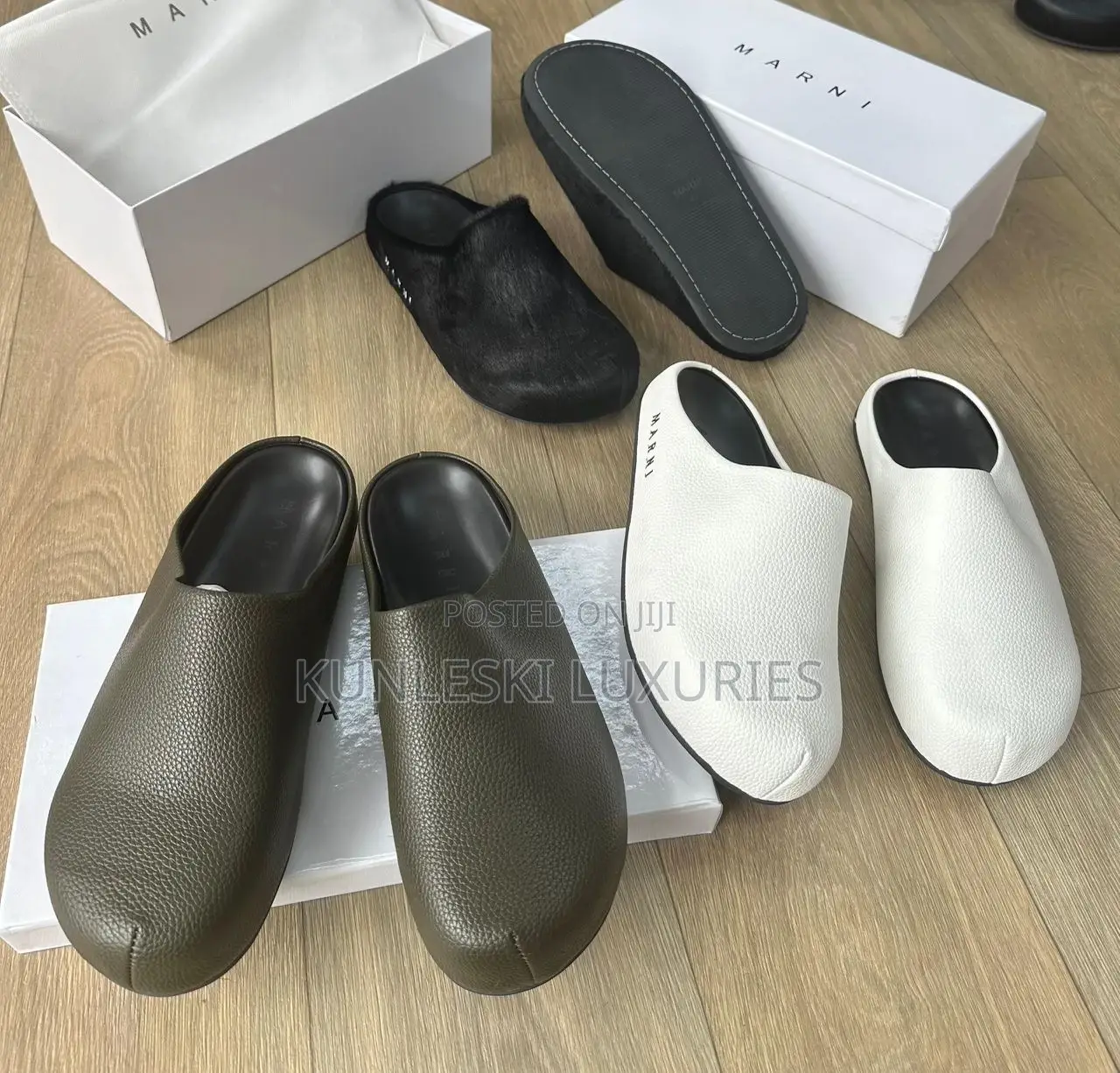 Original Marni Men Leather Half Shoes Collections