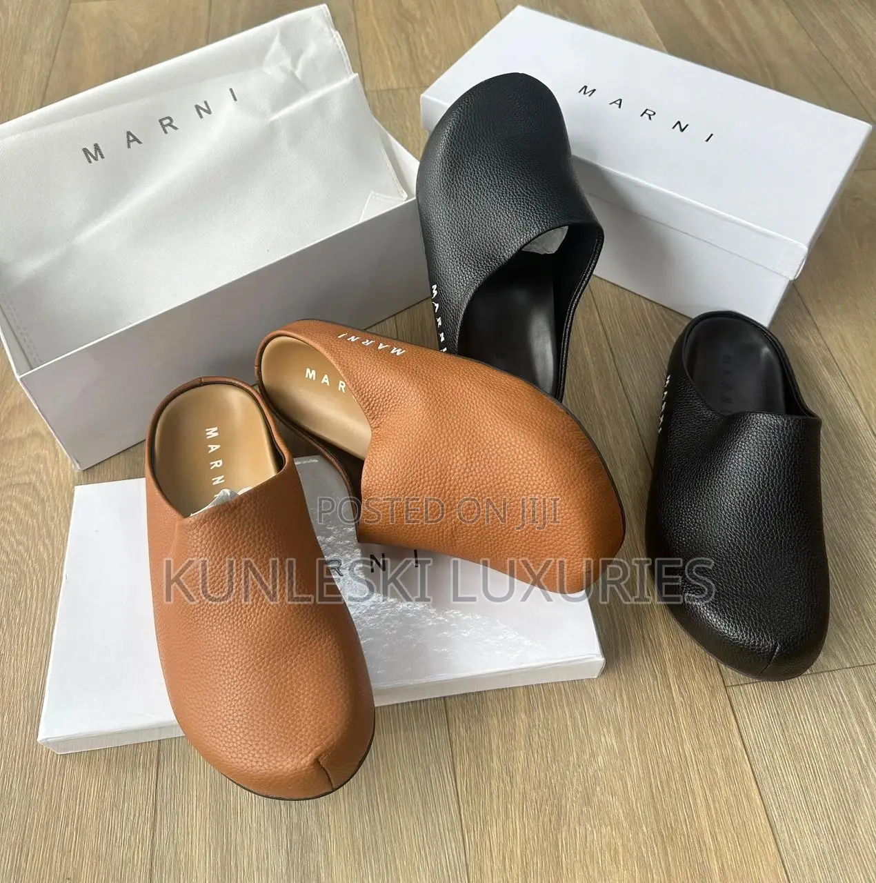Original Marni Men Leather Half Shoes Collections