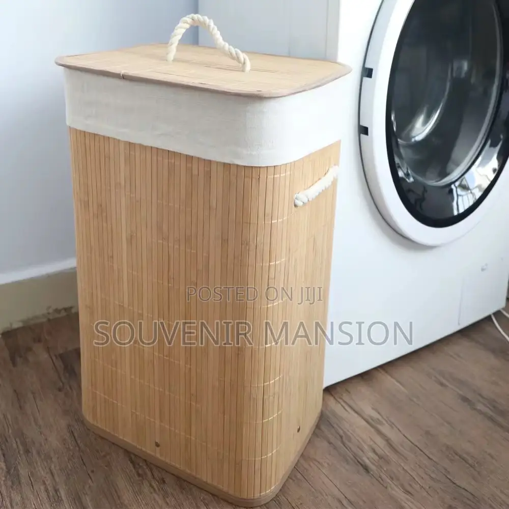 Bamboo Lundry Basket With Cover