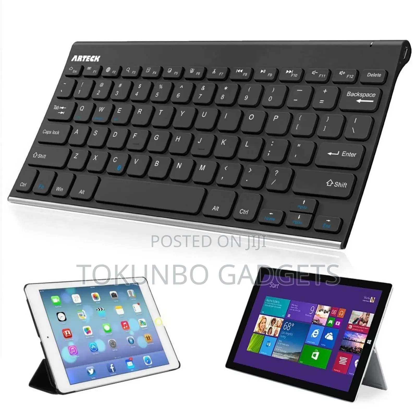 Arteck Hb086 Water-Proof, Dust-Proof/Rechargeable Bluetooth Keyboard