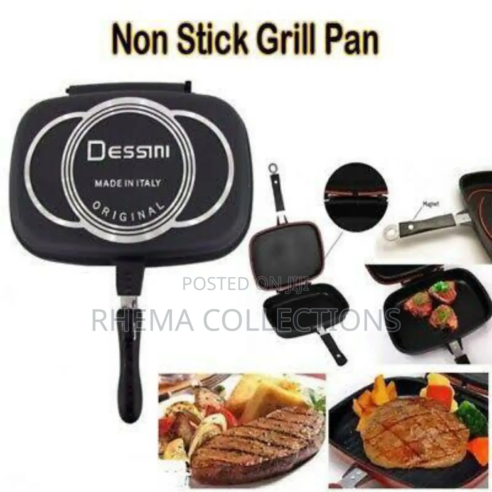 Original Dessini Double Sided Non-Stick Grill Pan