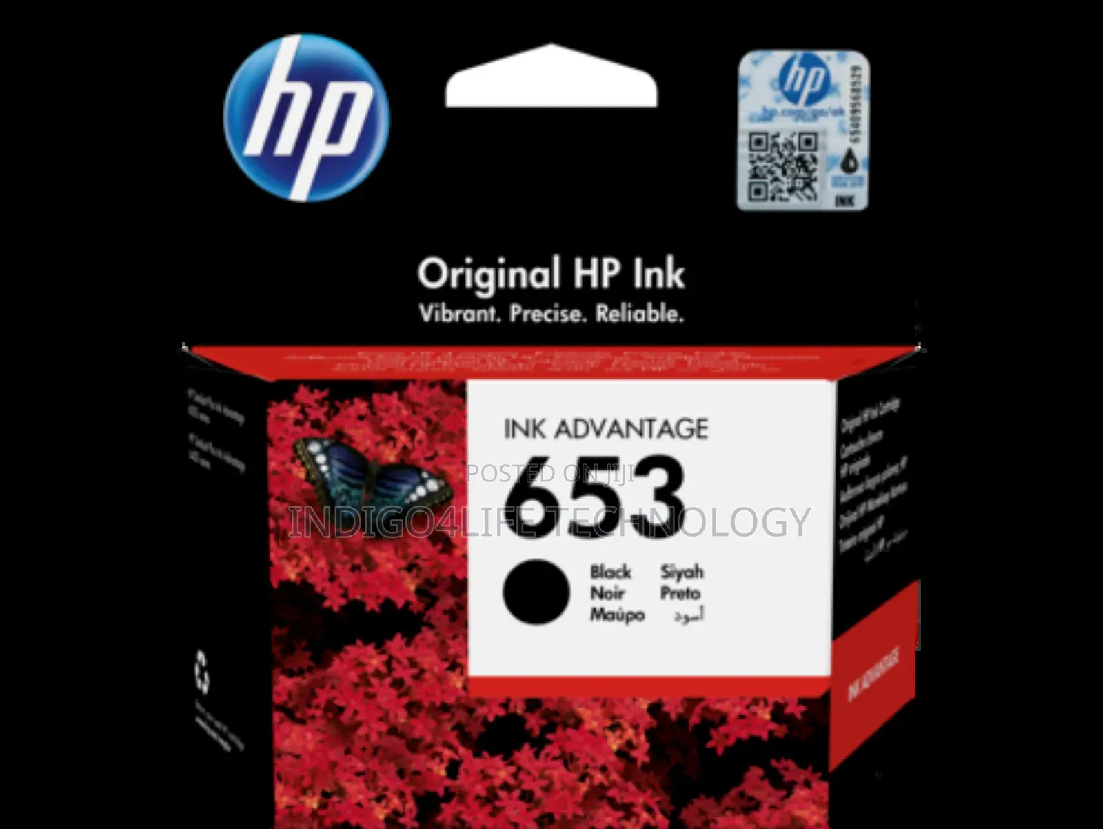 Hp 653 in Black Tri Colours Cyan Magenta Yellow