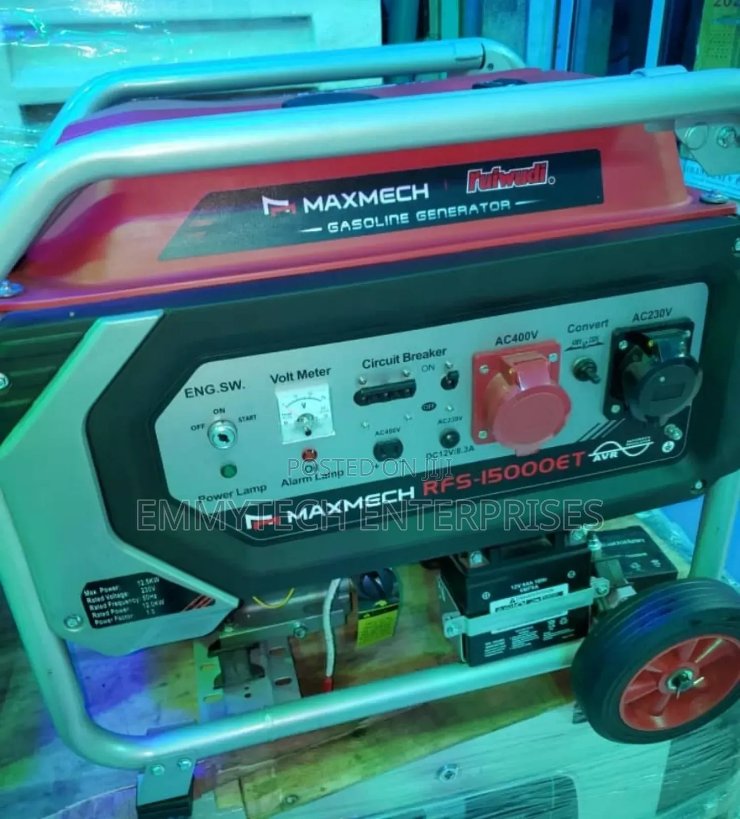 (12.5kva)Maxmech 3phase Petrol Generator 100% Copper Coil