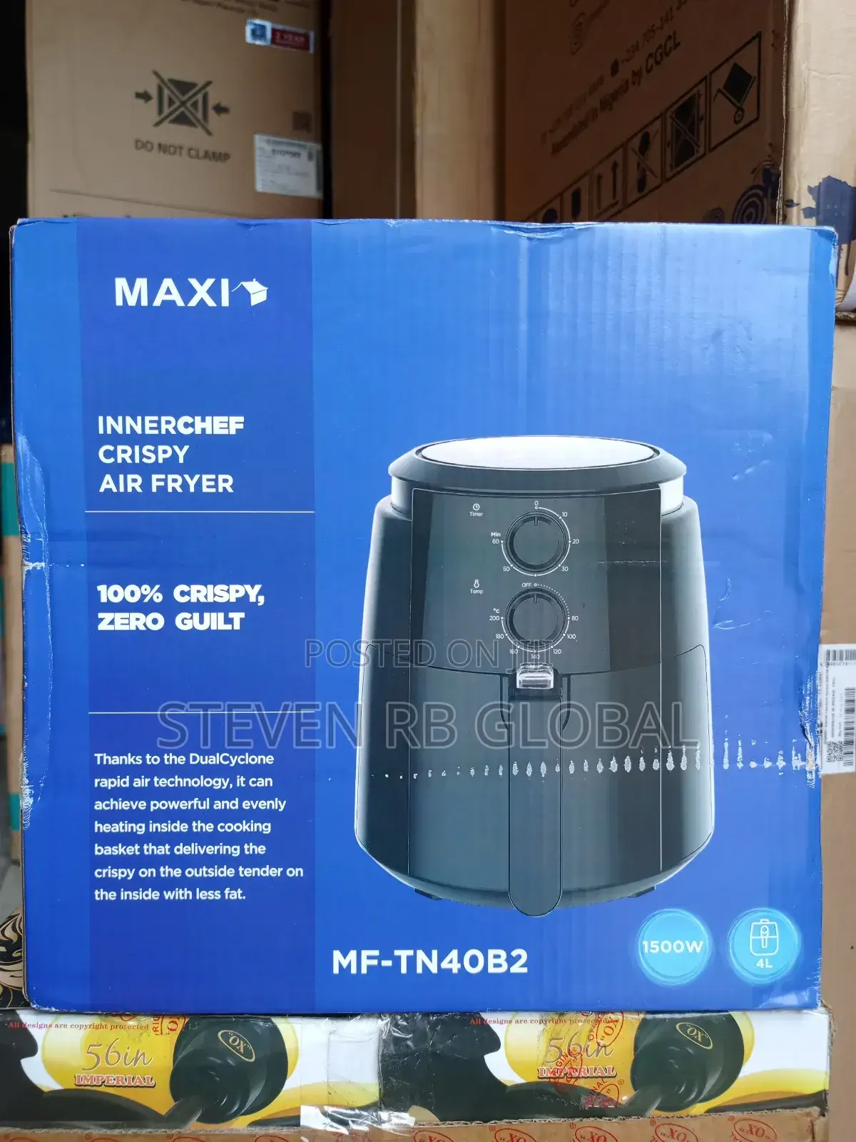 Maxi 4l 1500w Air Fryer Black | Tn40b2