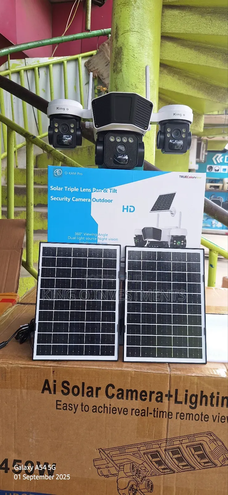 4g 3 Lens Camera With Double Solar Panels