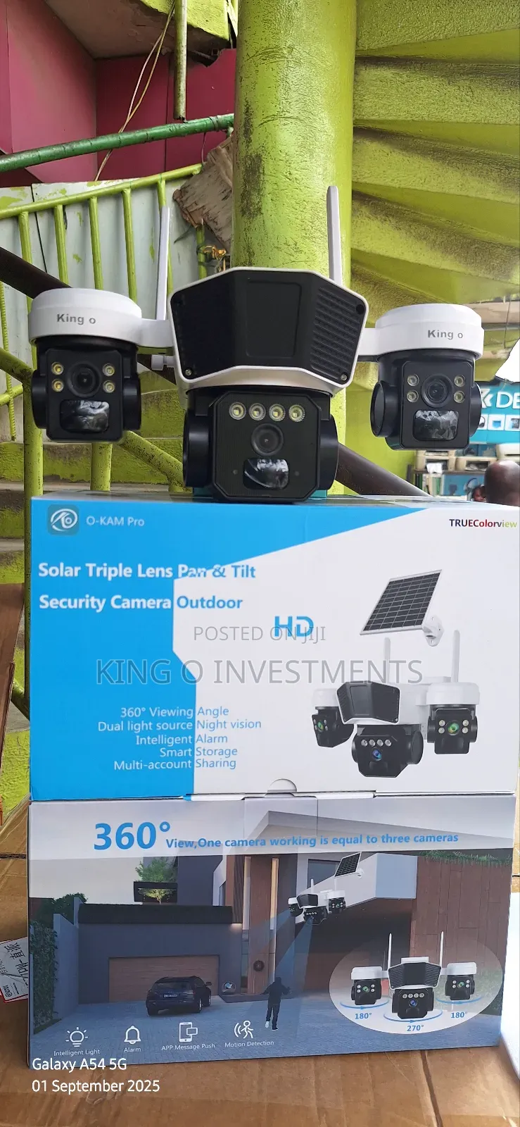 4g 3 Lens Camera With Double Solar Panels