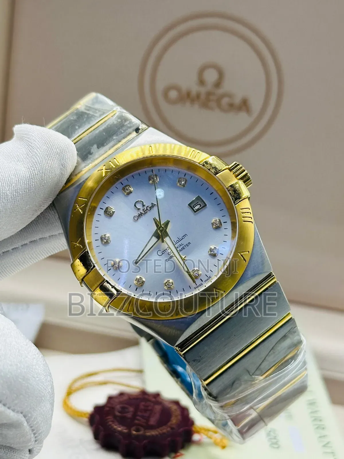 Original Omega Two-Tone Stainless Steel Calendar Quartz Watch