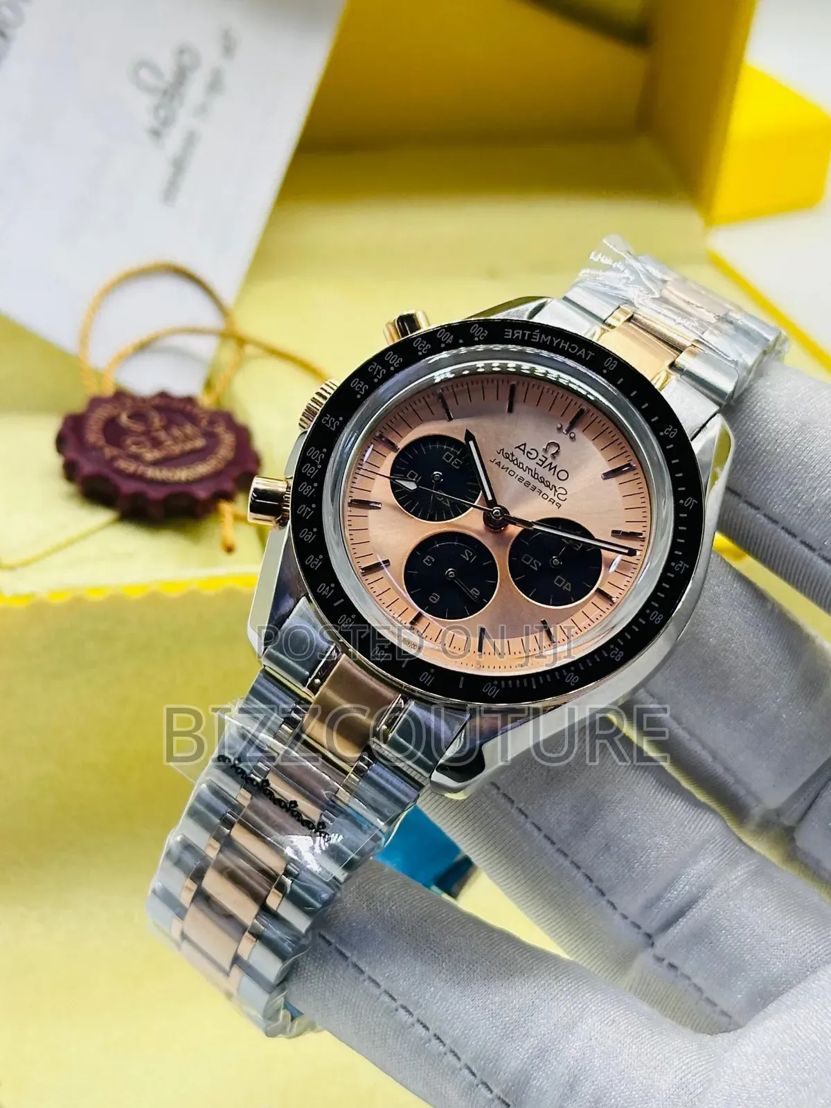 Original Omega Two-Tone Stainless Steel, Chronograph Quartz Watch