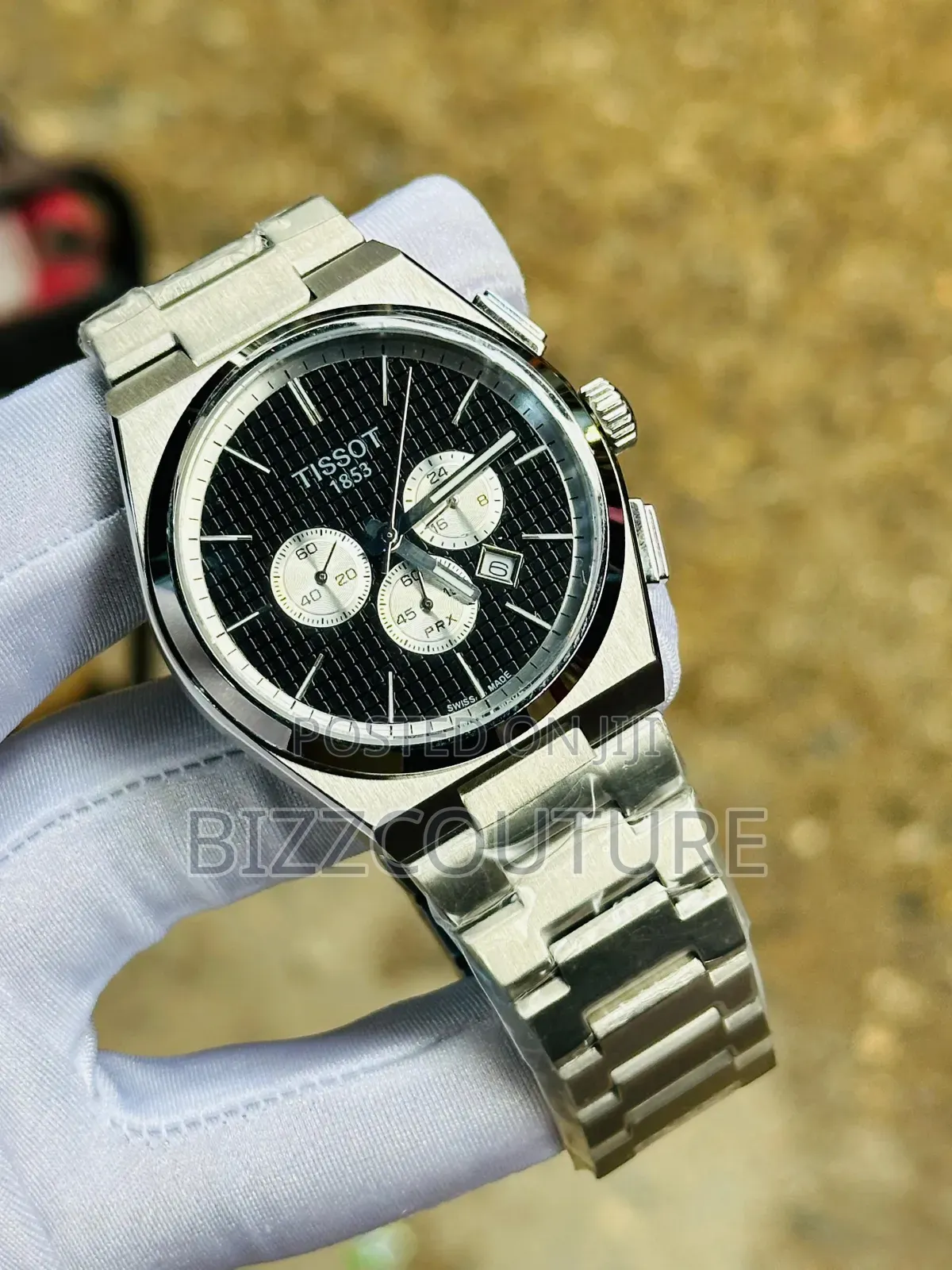 Original Tissot Silver Stainless Steel, Chronograph Quartz Watch