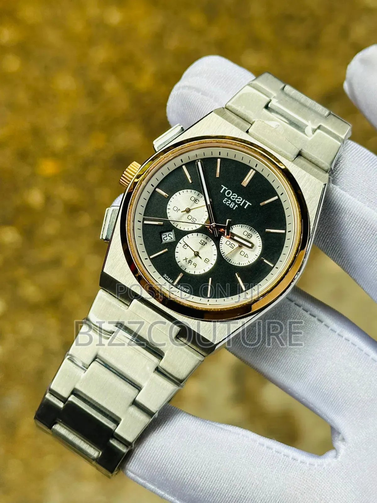 Original Tissot Silver Stainless Steel, Chronograph Quartz Watch