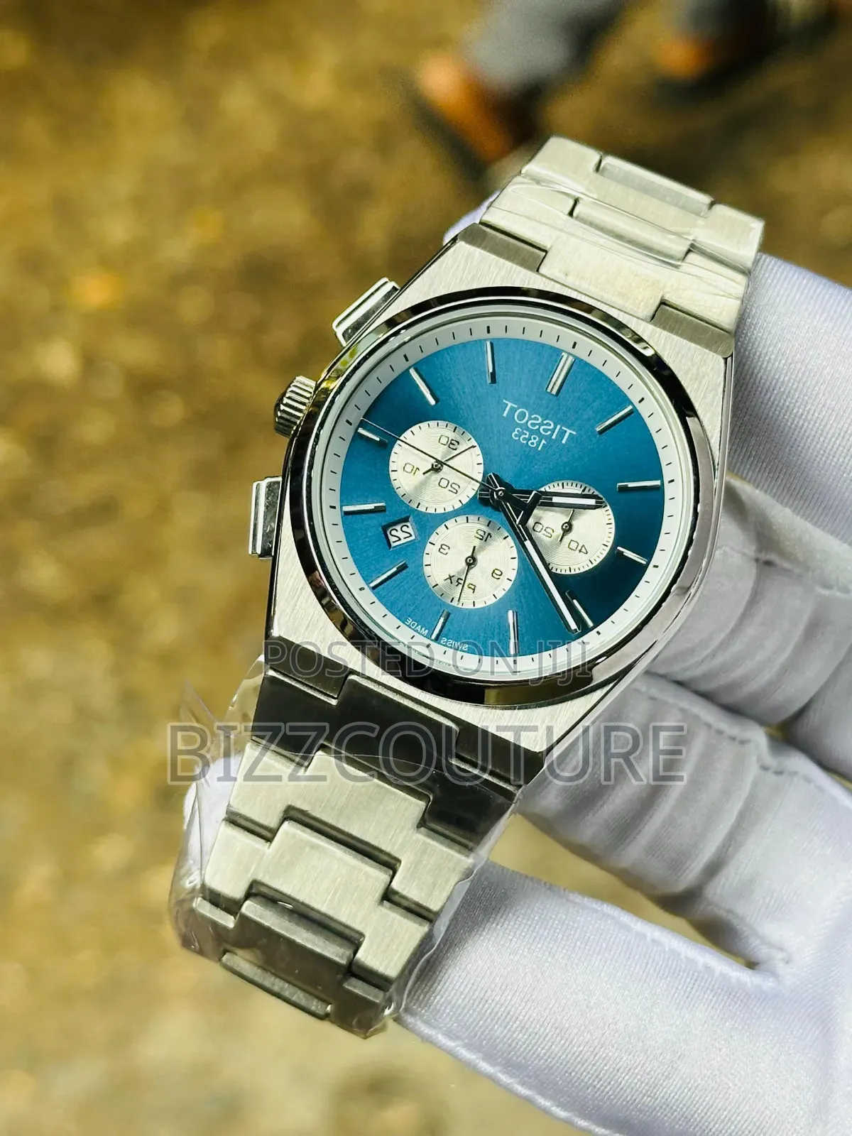 Original Tissot Silver Stainless Steel, Chronograph Quartz Watch