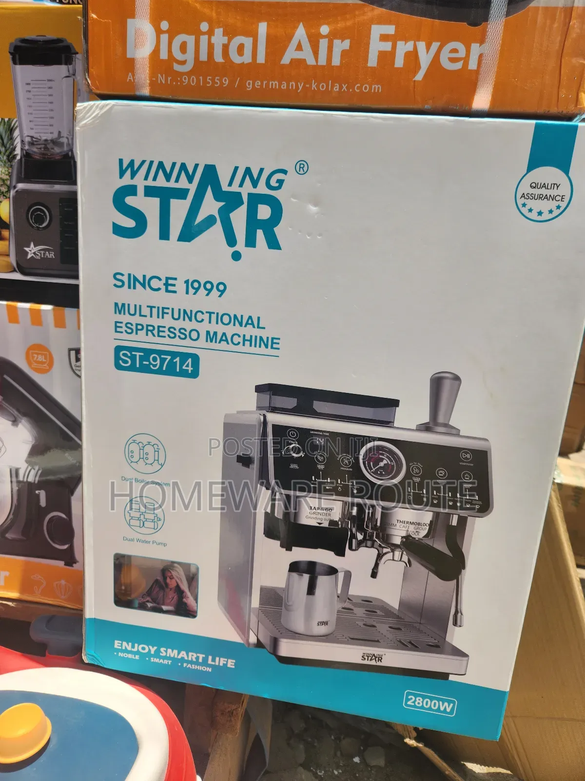 Winningstar Espresso Barista Max Coffee Machine With in Built Grinder