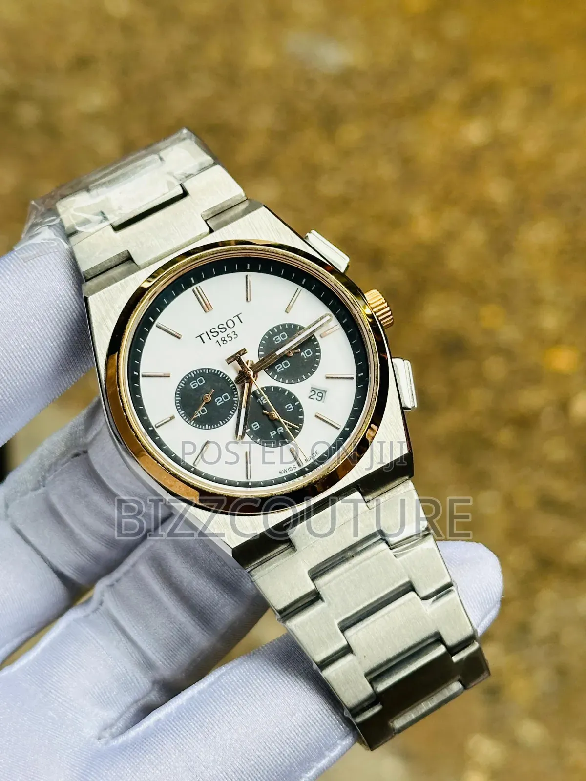 Original Tissot Silver Stainless Steel, Chronograph Watch