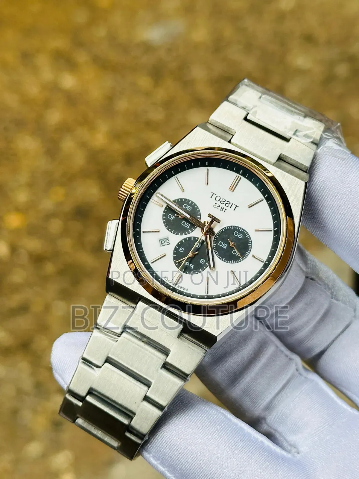 Original Tissot Silver Stainless Steel, Chronograph Watch