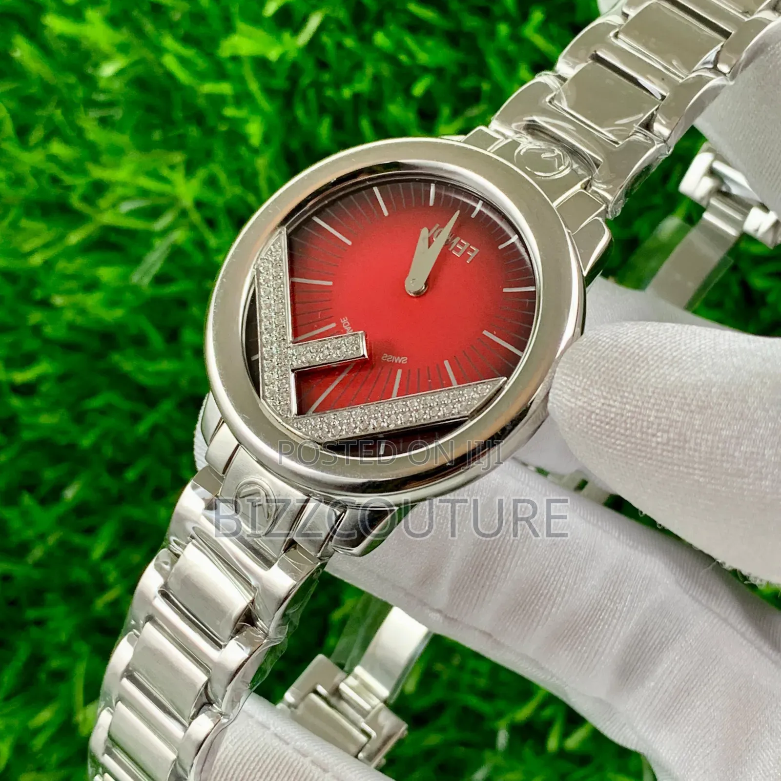 Original Fendi Silver Stainless Steel Quartz Watch
