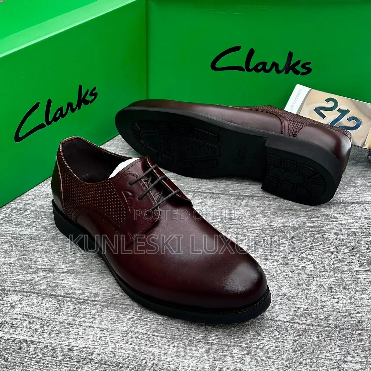 Original Clarks Black Brown Office Shoes Collections for Men