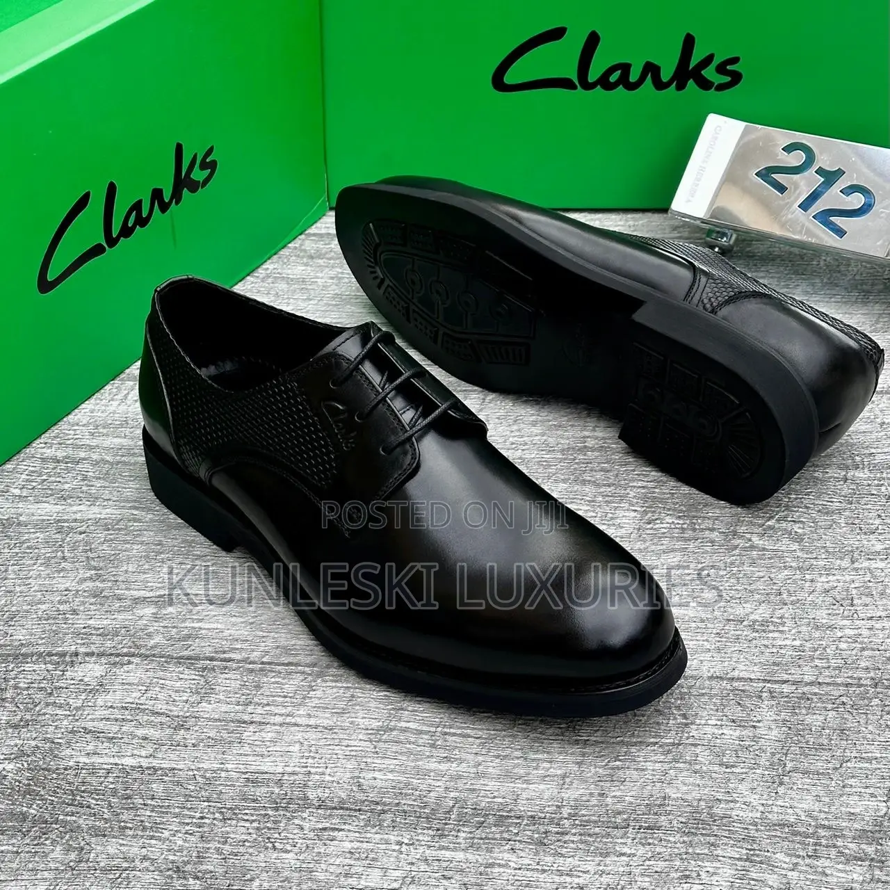 Original Clarks Black Brown Office Shoes Collections for Men